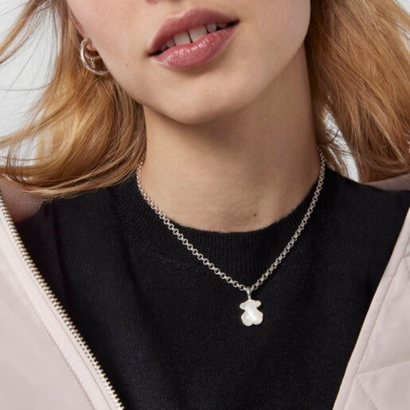 Tous Faceted Mother-of-pearl Anhänger Silber | Österreich-GZDOQX129