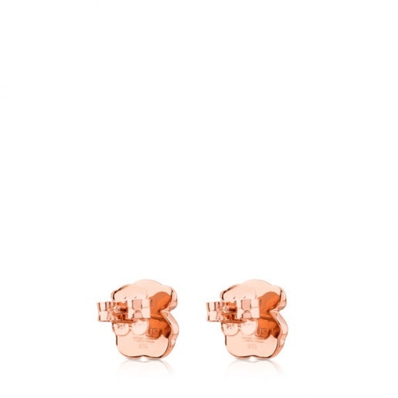 Tous Faceted Onyx Motif Ohrringe Rosa Gold | Österreich-JHIZOD041
