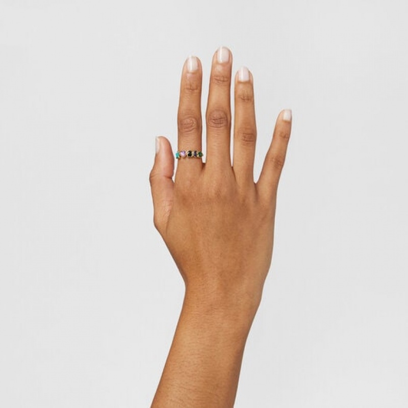 Tous Five Gemstones Motifs Glory Ring Gold | Österreich-ZFDNHS126