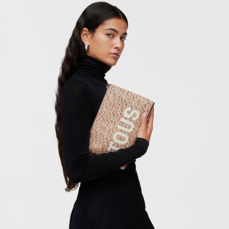 Tous Flache Kaos Mini Evolution Umhängetasche Beige | Österreich-OJPNYZ014
