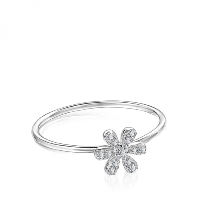 Tous Flower Motif Blume Ring Silber | Österreich-ISEDOH356