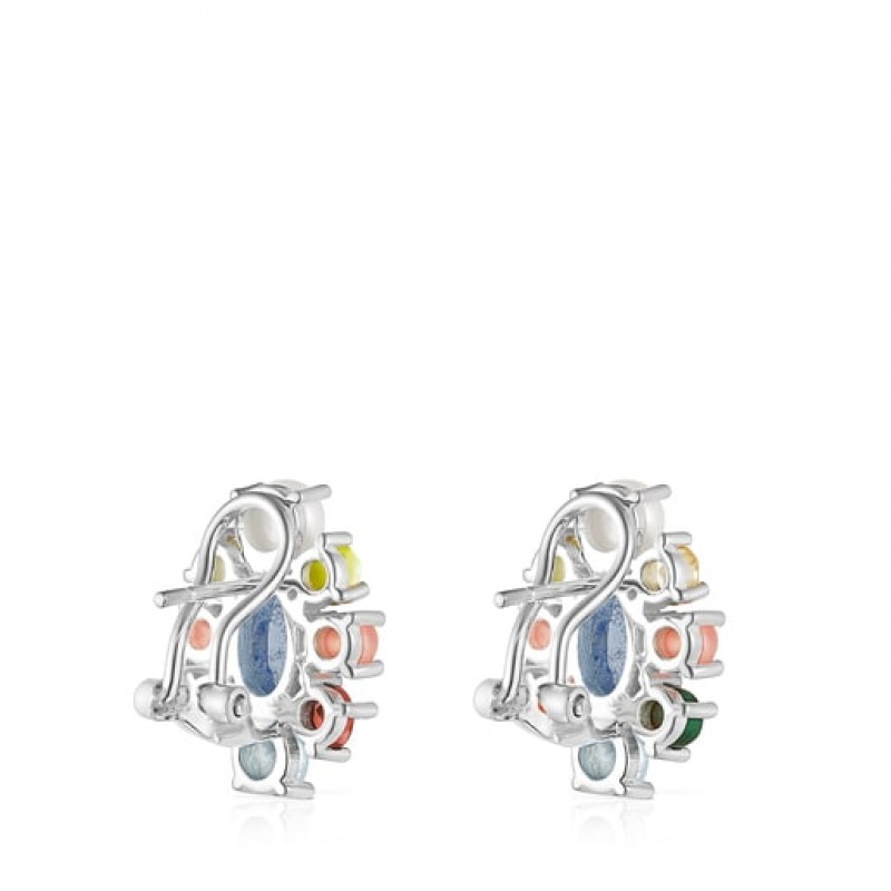 Tous Fragile Nature Rosette With Gemstones Ohrringe Silber | Österreich-GVWORY190