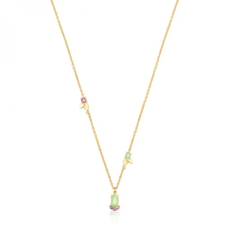 Tous Fragile Nature With Gemstones Halskette Gold | Österreich-JRBZAF046