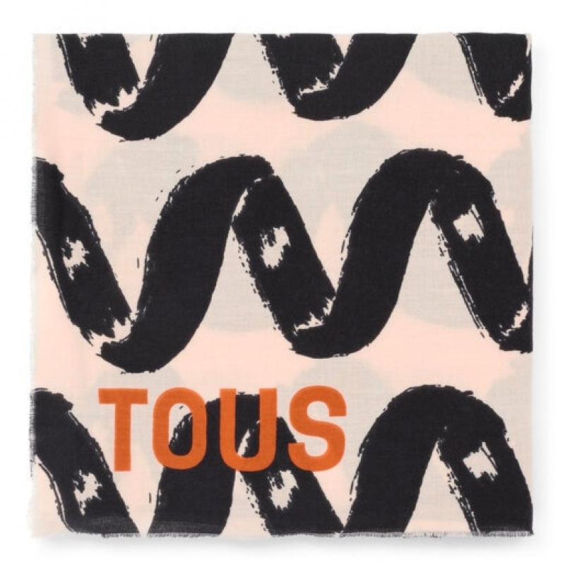 Tous Fusilli Foulards Beige Schwarz | Österreich-MGHEAB126