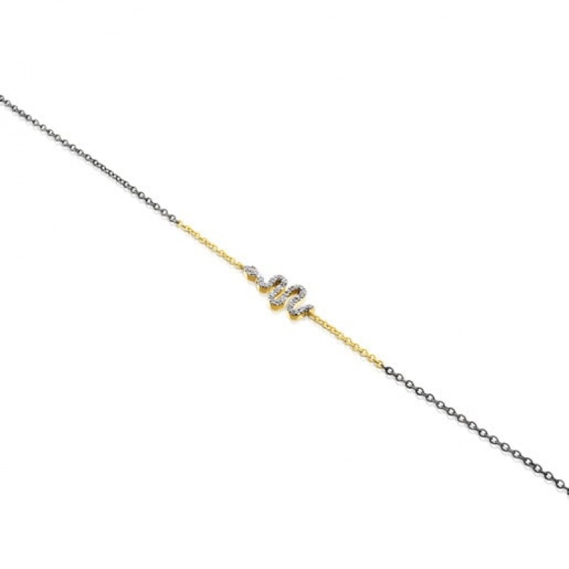 Tous Gem Power With Diamonds Armband Gold Schwarz | Österreich-JROMIS310