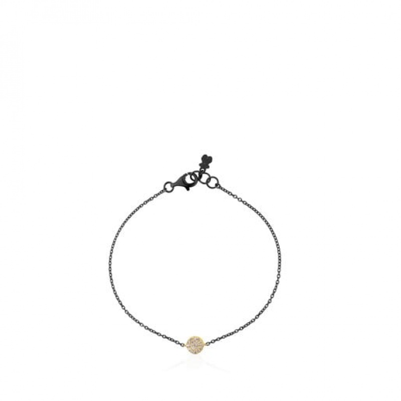 Tous Gem Power With Diamonds Armband Gold Schwarz | Österreich-DPQBGM364