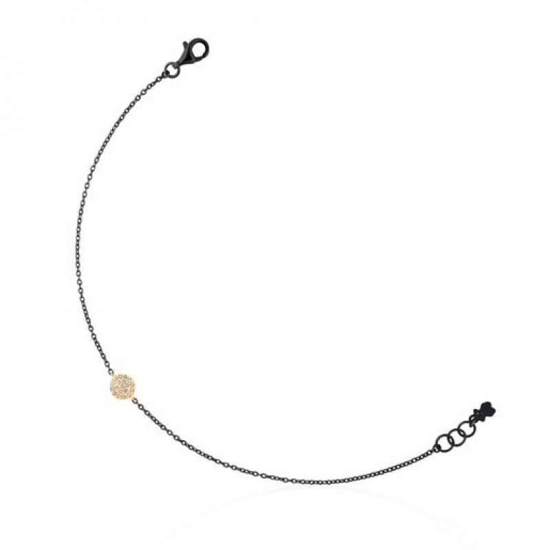 Tous Gem Power With Diamonds Armband Gold Schwarz | Österreich-DPQBGM364