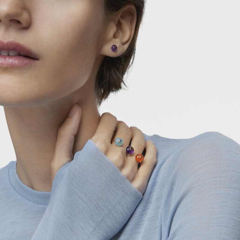 Tous Gemstones Double Open Balloon Ring Gold | Österreich-IWVLZR931