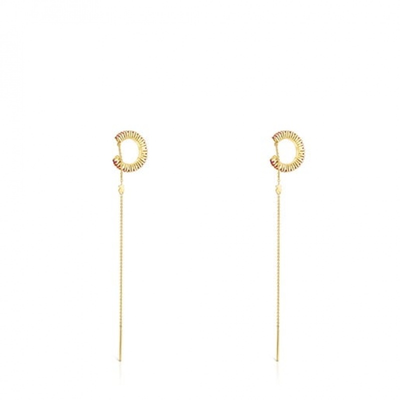 Tous Gerade Earcuff With Rhodolites Ohrringe Gold | Österreich-YUWCSJ872