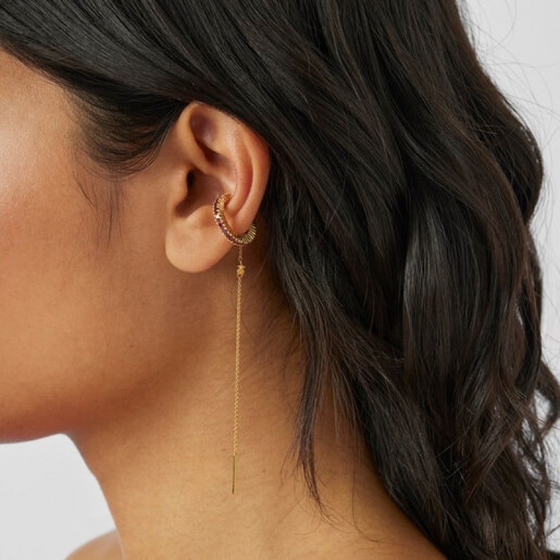 Tous Gerade Earcuff With Rhodolites Ohrringe Gold | Österreich-YUWCSJ872