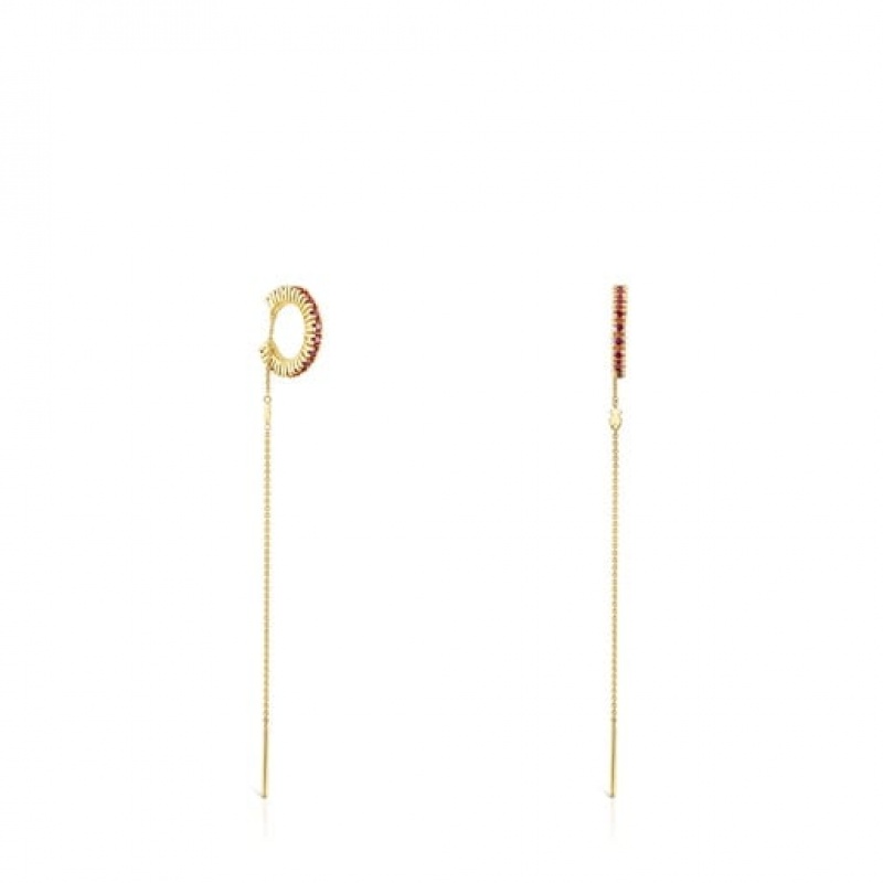 Tous Gerade Earcuff With Rhodolites Ohrringe Gold | Österreich-YUWCSJ872