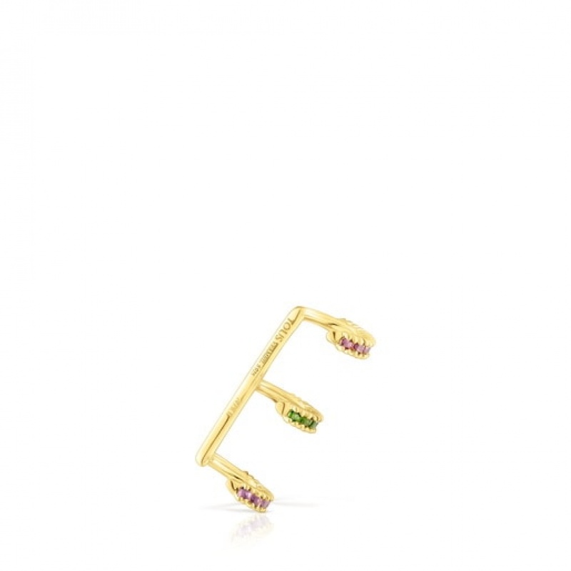 Tous Gerade Triple With Rhodolites Chrome Diopside Gemstones Ohrstulpe Gold | Österreich-WMSNHU815
