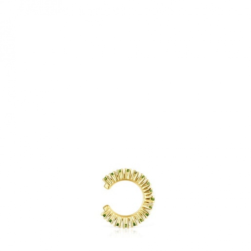 Tous Gerade With Chrome Diopside Ohrstulpe Gold | Österreich-UHBWRK064