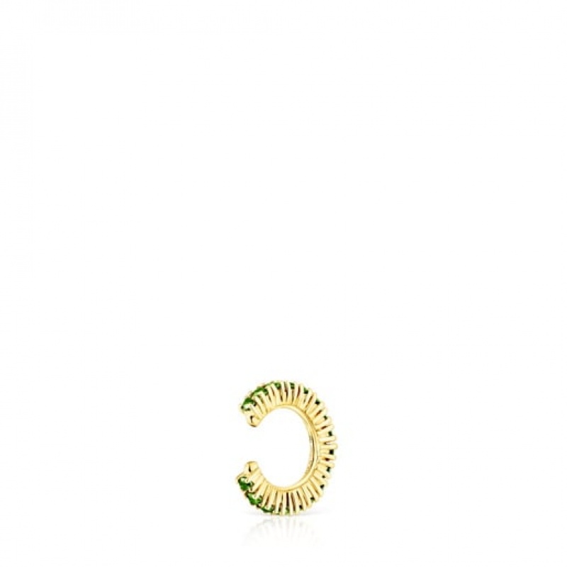 Tous Gerade With Chrome Diopside Ohrstulpe Gold | Österreich-UHBWRK064