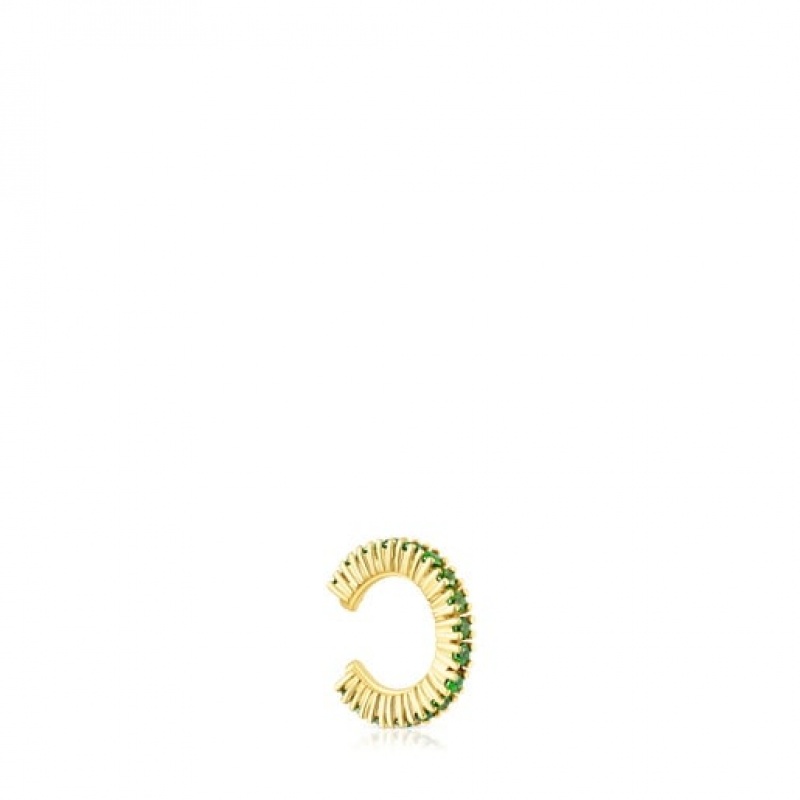 Tous Gerade With Chrome Diopside Ohrstulpe Gold | Österreich-UHBWRK064