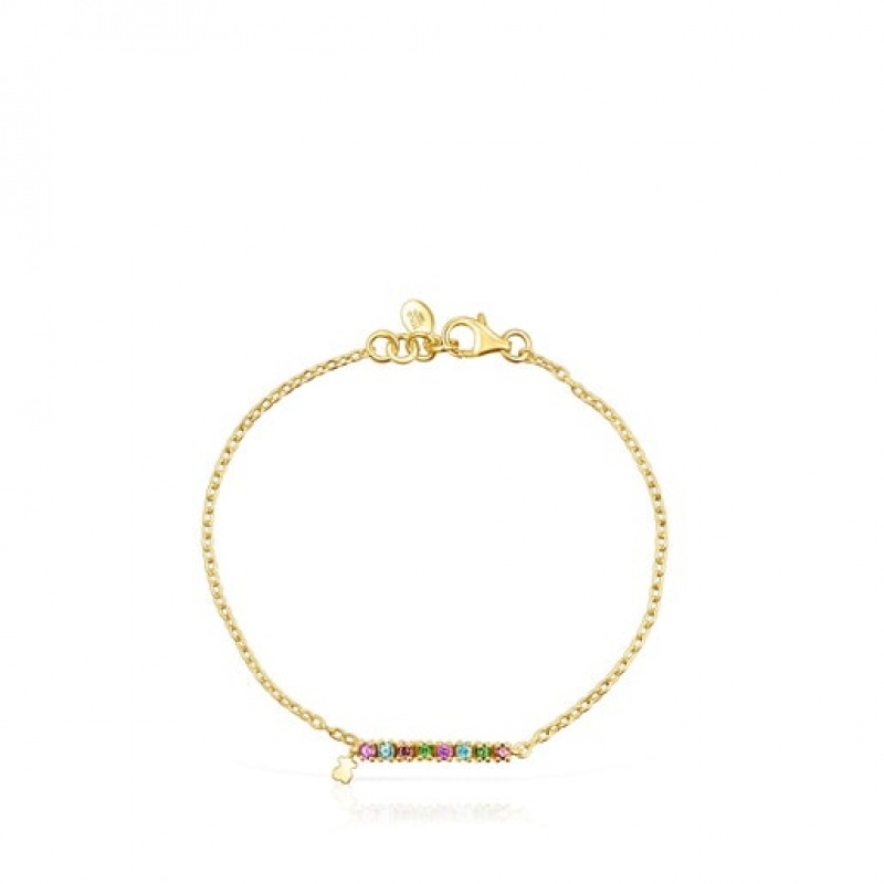 Tous Gerade With Gemstones Armband Gold | Österreich-KFASRL847