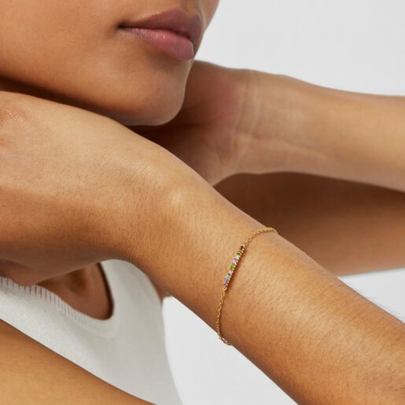 Tous Gerade With Gemstones Armband Gold | Österreich-KFASRL847