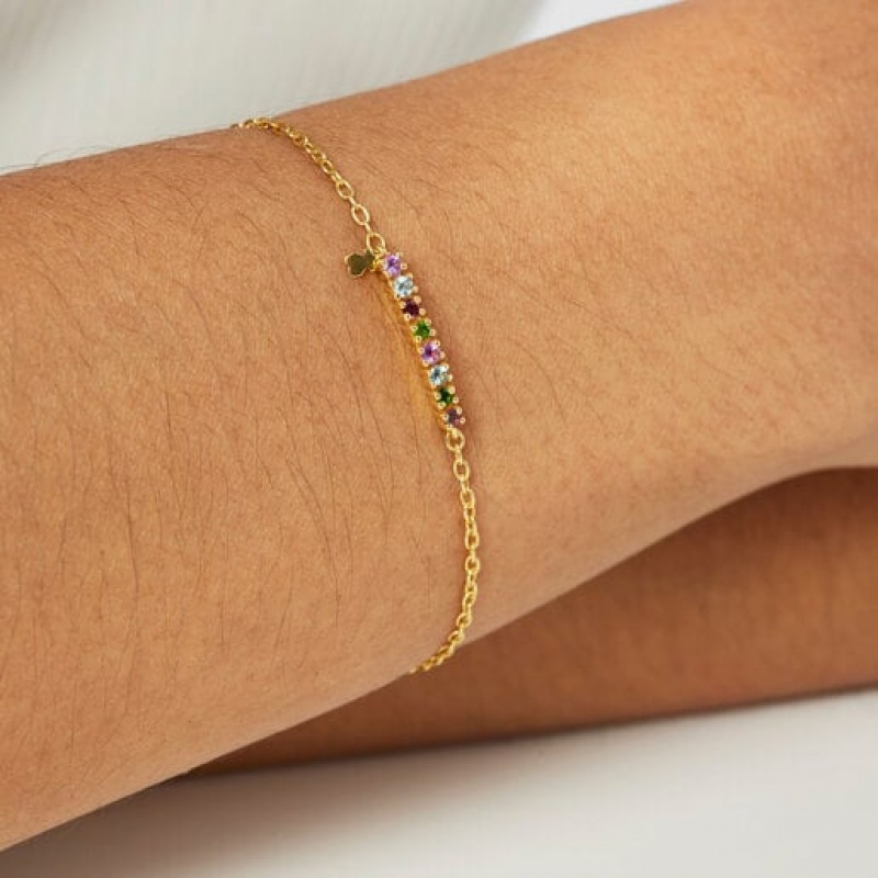 Tous Gerade With Gemstones Armband Gold | Österreich-KFASRL847