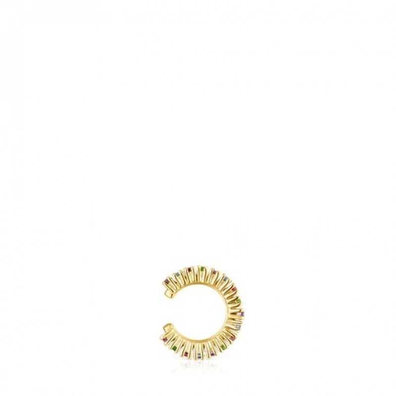 Tous Gerade With Gemstones Ohrstulpe Gold | Österreich-ILOMRZ943
