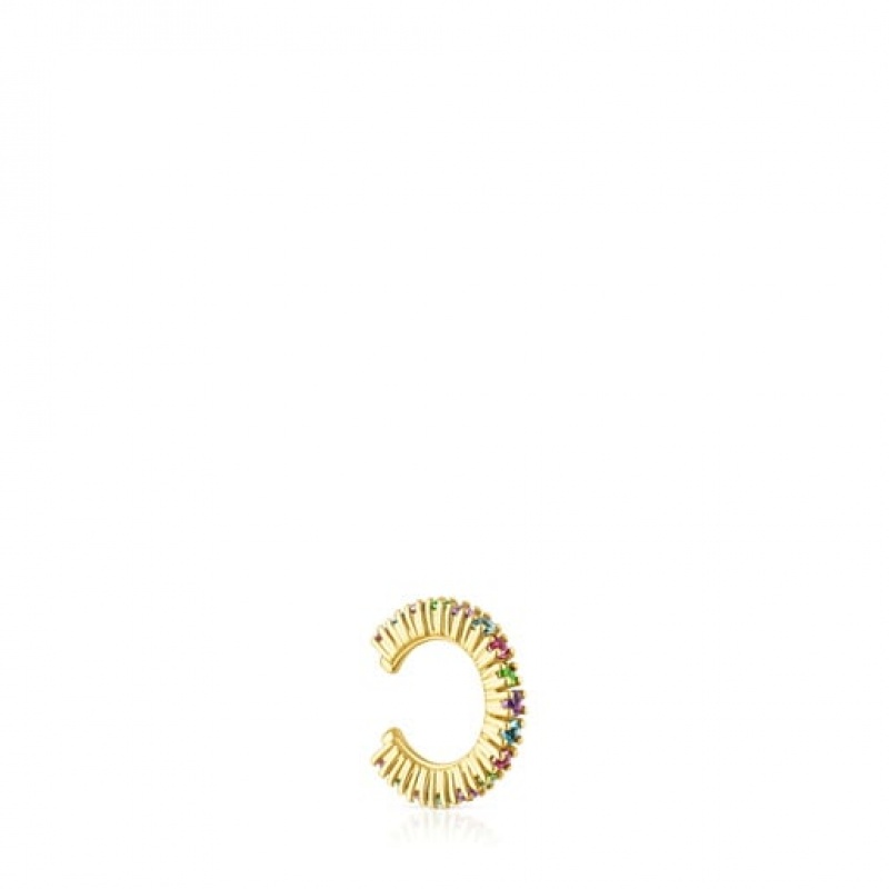 Tous Gerade With Gemstones Ohrstulpe Gold | Österreich-ILOMRZ943