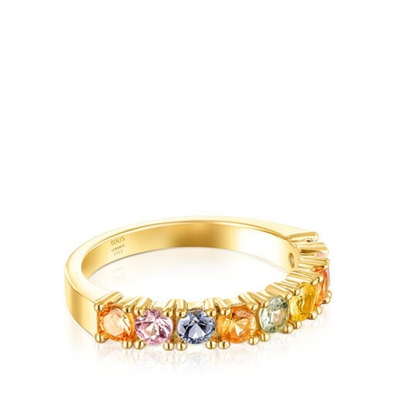 Tous Glaring Wedding Band With Sapphires Ring Gold | Österreich-FGONJB073