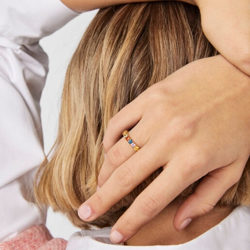 Tous Glaring Wedding Band With Sapphires Ring Gold | Österreich-FGONJB073