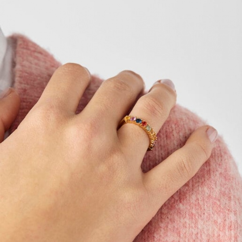 Tous Glaring Wedding Band With Sapphires Ring Gold | Österreich-FGONJB073