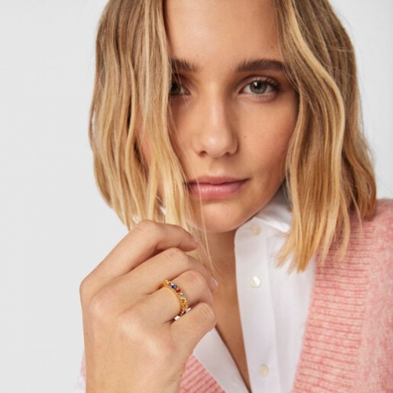 Tous Glaring Wedding Band With Sapphires Ring Gold | Österreich-FGONJB073