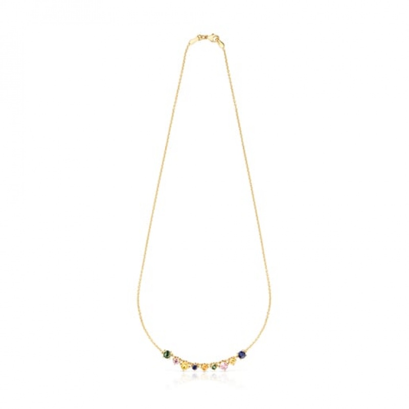 Tous Glaring With Sapphires Halskette Gold | Österreich-SOFGAT974