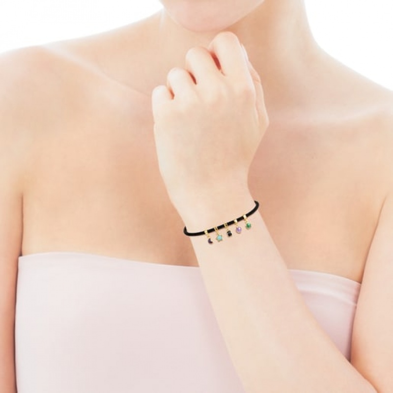 Tous Glory Steel Gemstones Armband Schwarz Mehrfarbig | Österreich-JMIYEH137