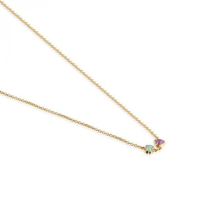 Tous Glory With Amazonite Amethyst Halskette Gold | Österreich-OWVSYU569