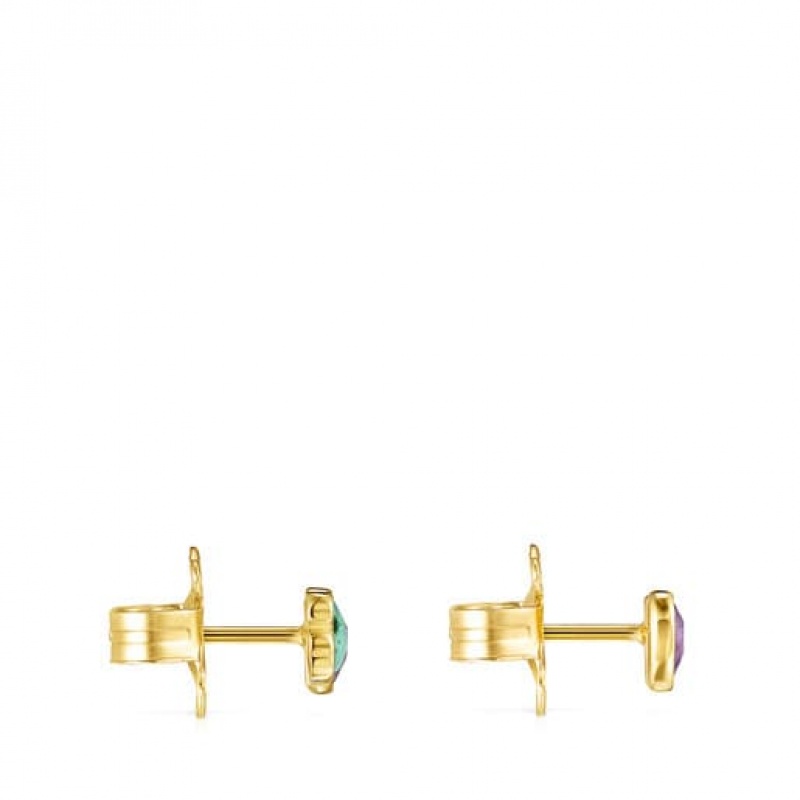 Tous Glory With Amazonite Amethyst Ohrringe Gold | Österreich-KRBNEQ370