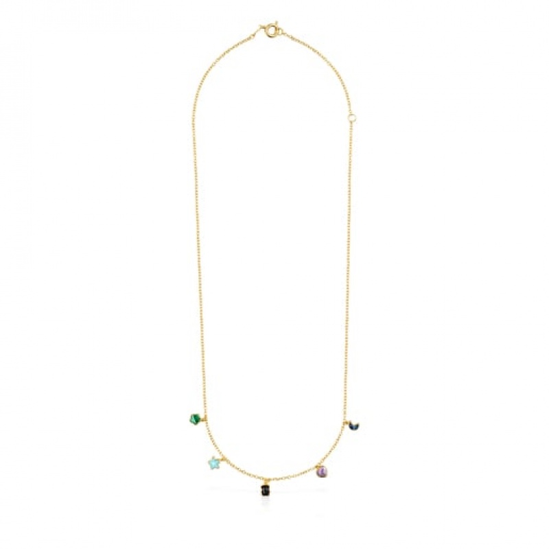 Tous Glory With Gemstones Halskette Gold | Österreich-HGDWKP217