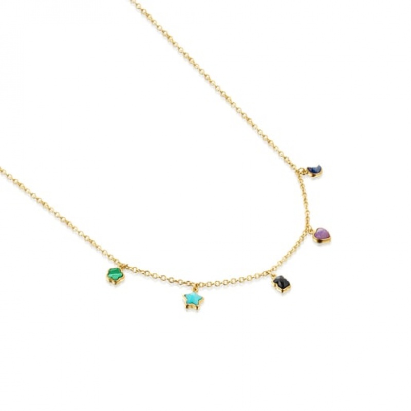 Tous Glory With Gemstones Halskette Gold | Österreich-HGDWKP217