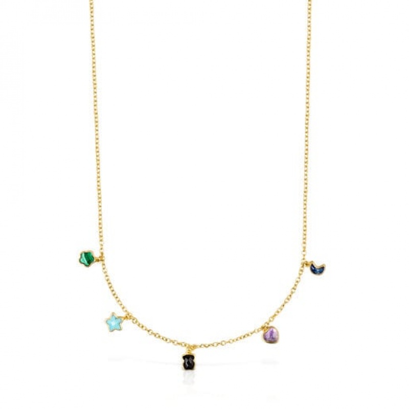 Tous Glory With Gemstones Halskette Gold | Österreich-HGDWKP217