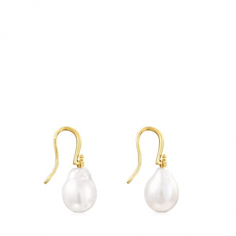 Tous Gloss Droplet With Pearl Ohrringe Gold | Österreich-YHQOSW372