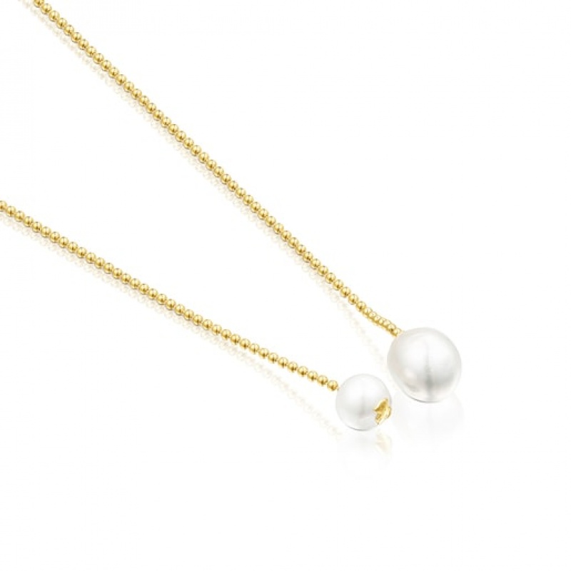 Tous Gloss Open With Pearls Halskette Gold | Österreich-FXYCPR597