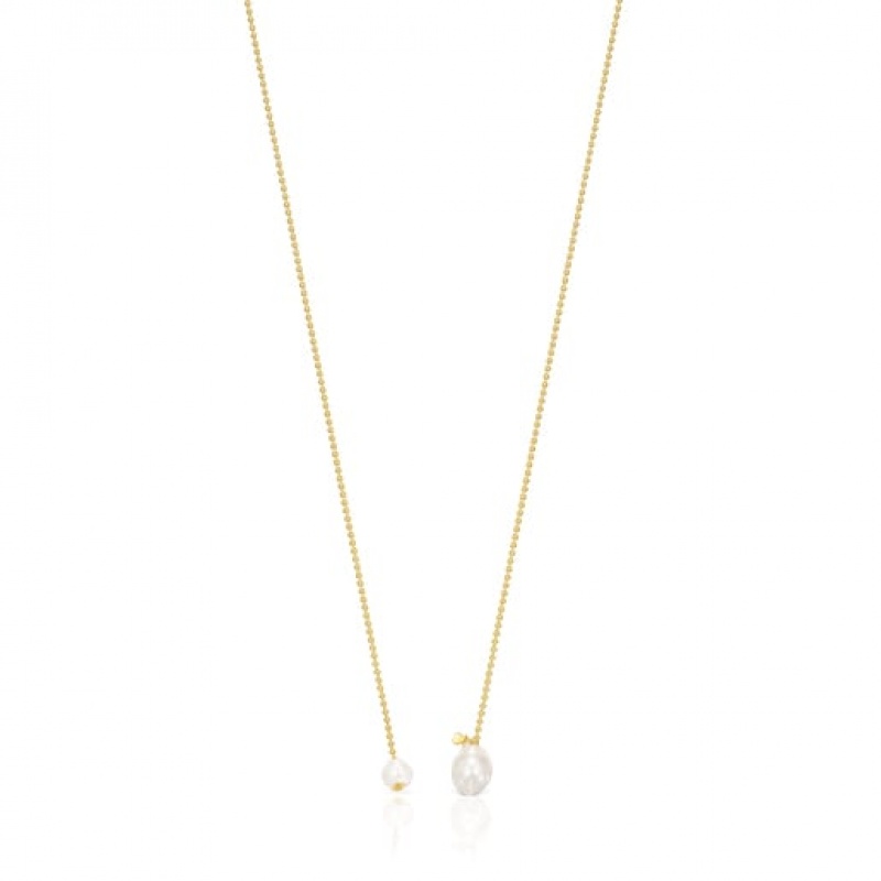 Tous Gloss Open With Pearls Halskette Gold | Österreich-FXYCPR597