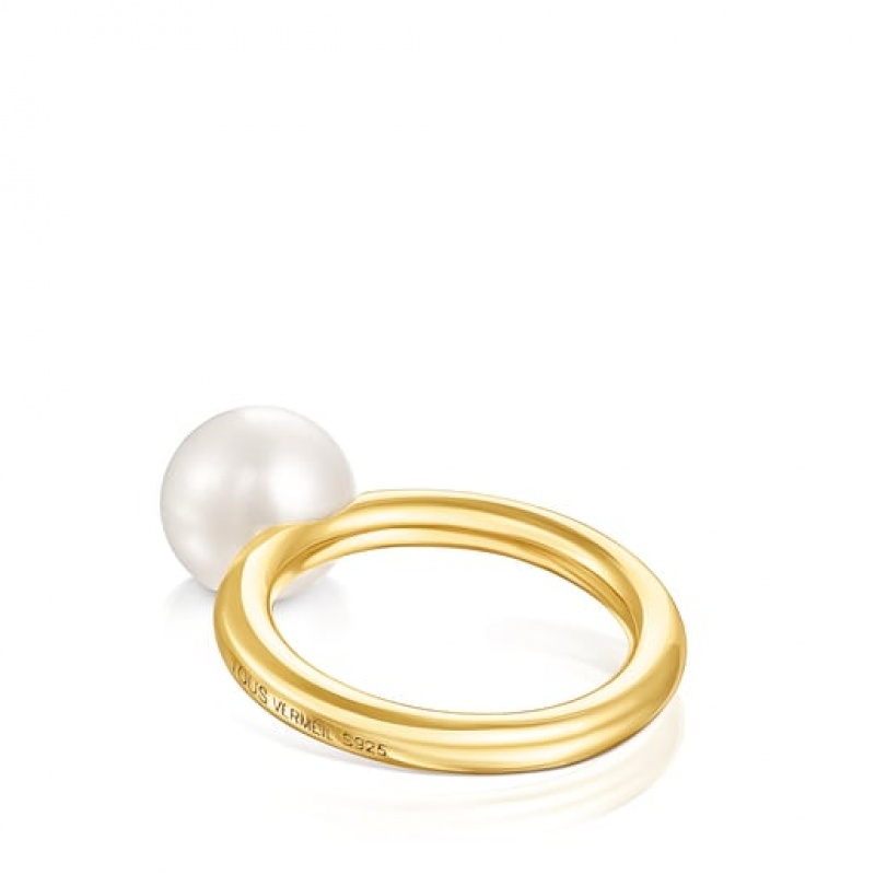 Tous Gloss With Pearl Ring Gold | Österreich-VQYRTD307