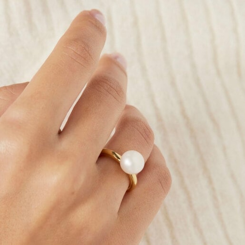 Tous Gloss With Pearl Ring Gold | Österreich-VQYRTD307
