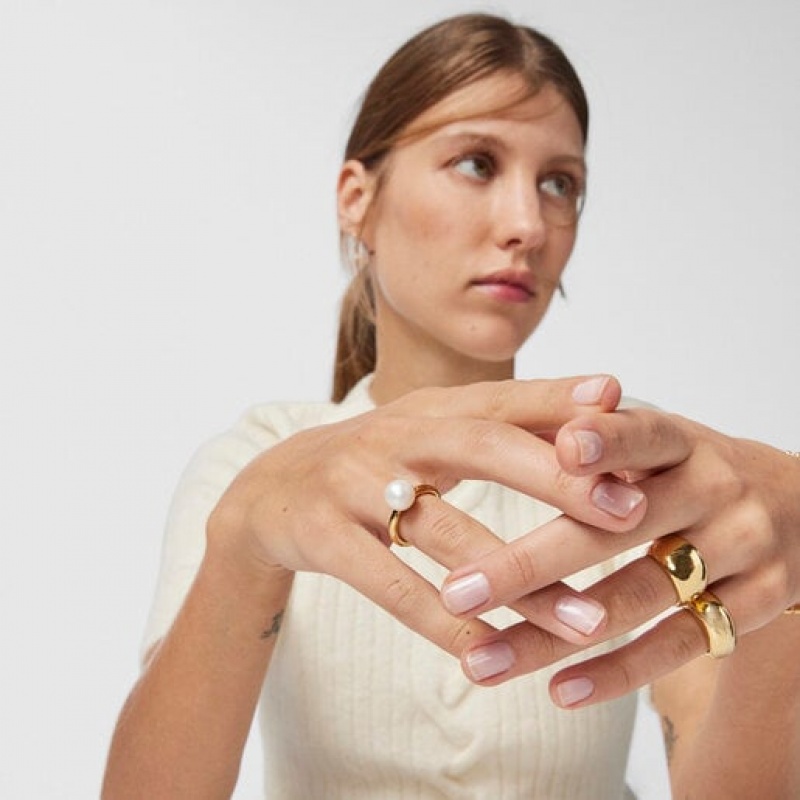 Tous Gloss With Pearl Ring Gold | Österreich-VQYRTD307