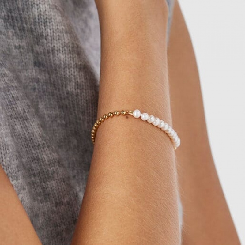 Tous Gloss With Pearls Armband Gold | Österreich-PUWTCA937