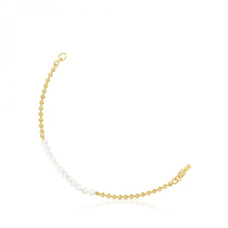 Tous Gloss With Pearls Armband Gold | Österreich-PUWTCA937