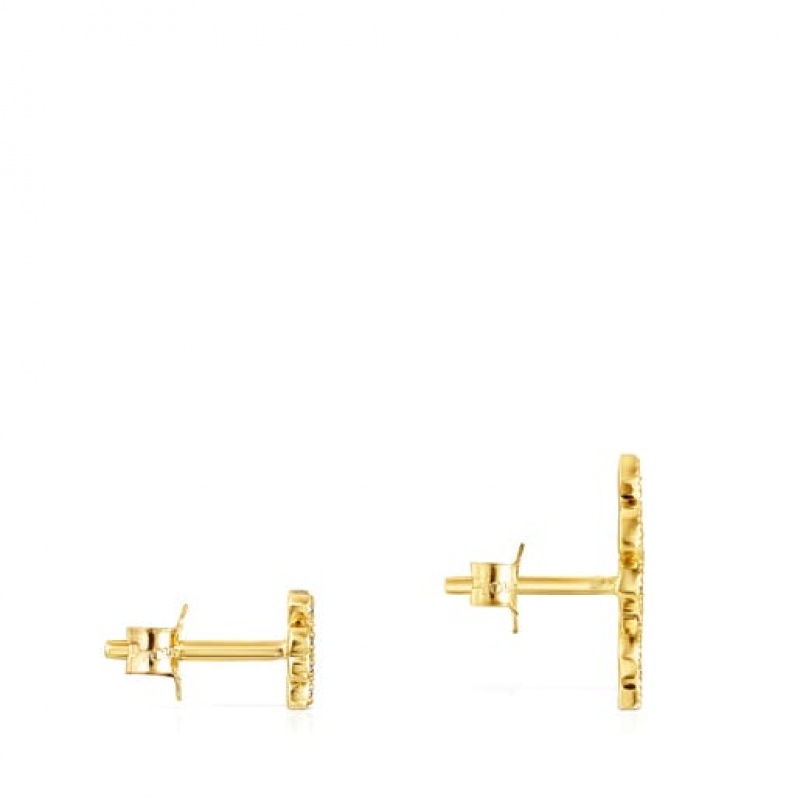 Tous Good Vibes Cl Serpent With Diamonds Ohrringe Gold | Österreich-DHXFNC418