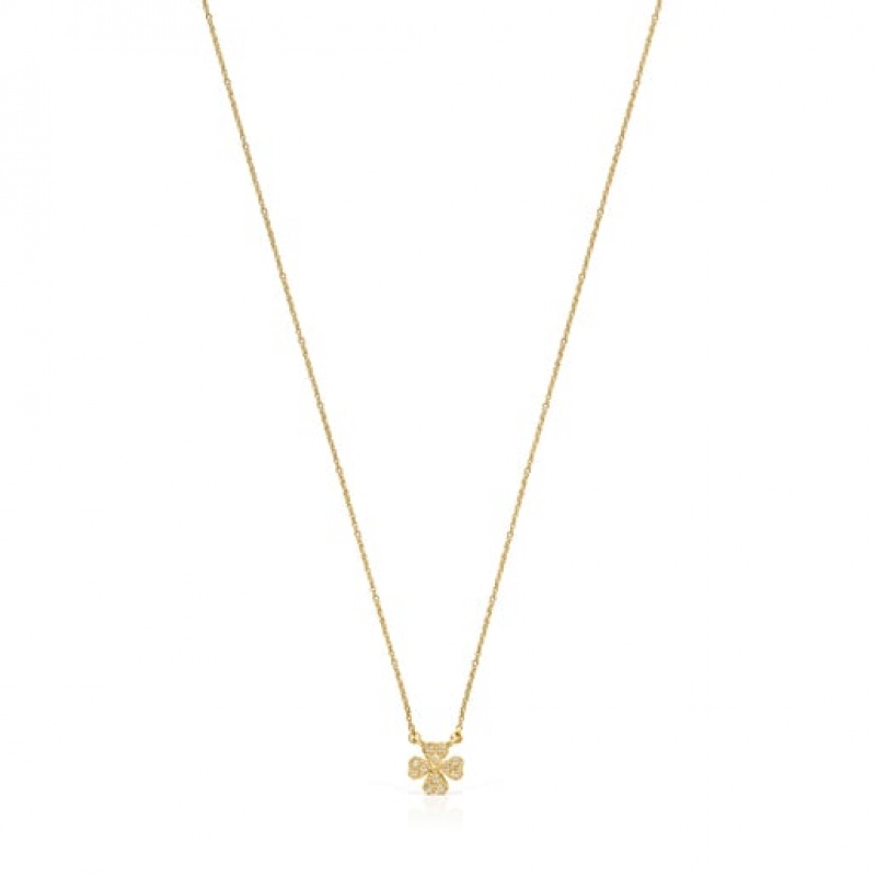 Tous Good Vibes Cl With Diamonds Halskette Gold | Österreich-VSAIOP613