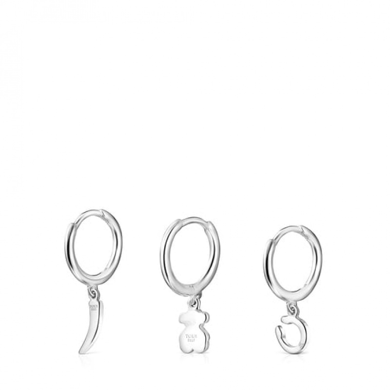 Tous Good Vibes Hooped Set Ohrringe Silber | Österreich-KTGDQJ723