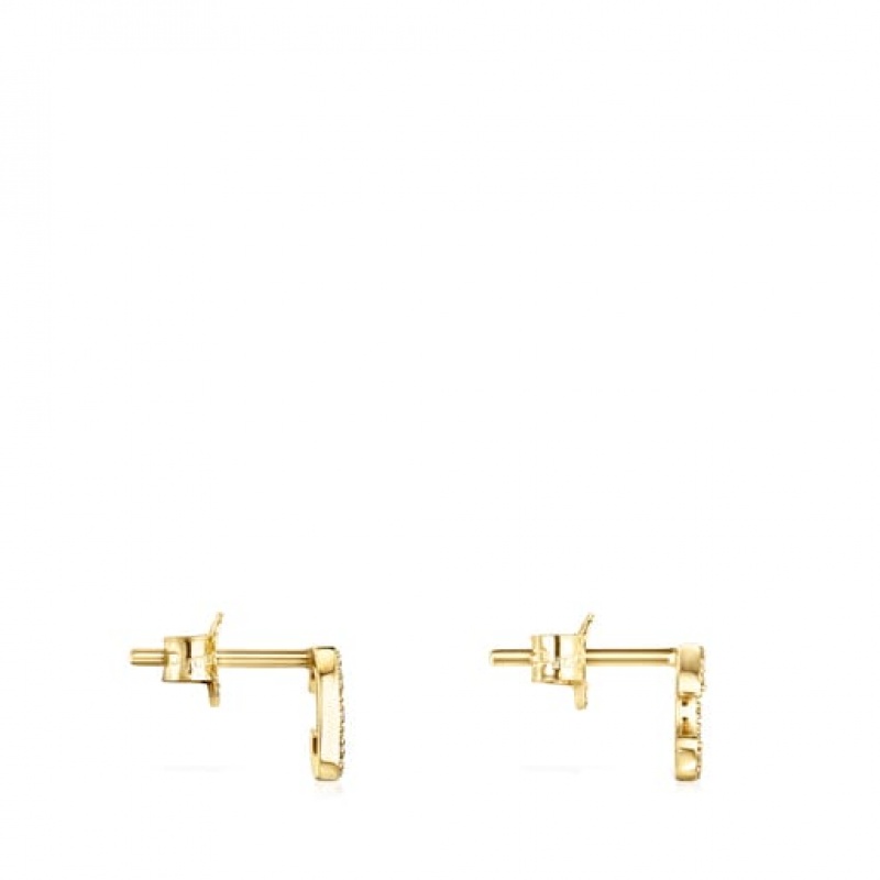 Tous Good Vibes Horseshoe With Diamonds Ohrringe Gold | Österreich-ZRIMXD827