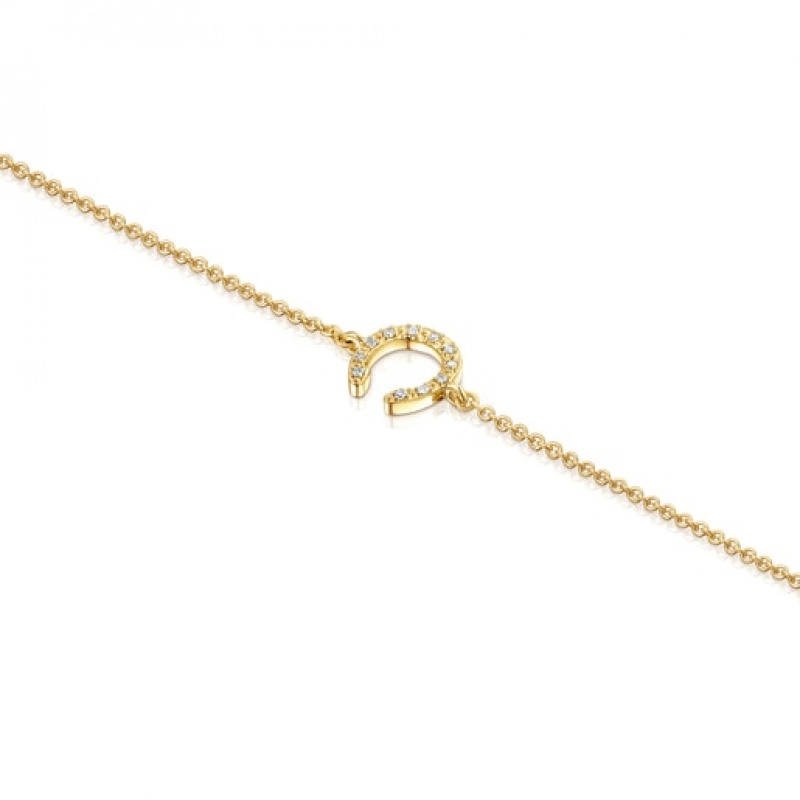 Tous Good Vibes Horseshoe With Diamonds Armband Gold | Österreich-QJLNDR654