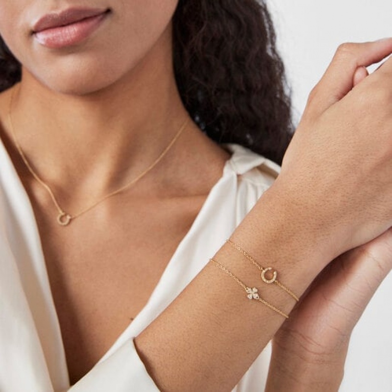 Tous Good Vibes Horseshoe With Diamonds Armband Gold | Österreich-QJLNDR654