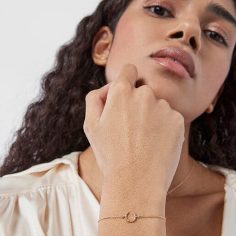 Tous Good Vibes Horseshoe With Diamonds Armband Gold | Österreich-QJLNDR654